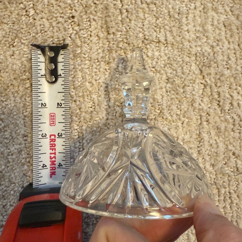 Vintage Heavy Cut Lead Crystal Pedestal Candy/Nut Dish w/ Lid Starburst Pinwheel - Picture 3 of 6